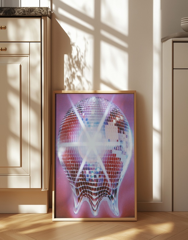 Olive et Oriel - Melting Disco Ball by Samantha Hearn Art Print