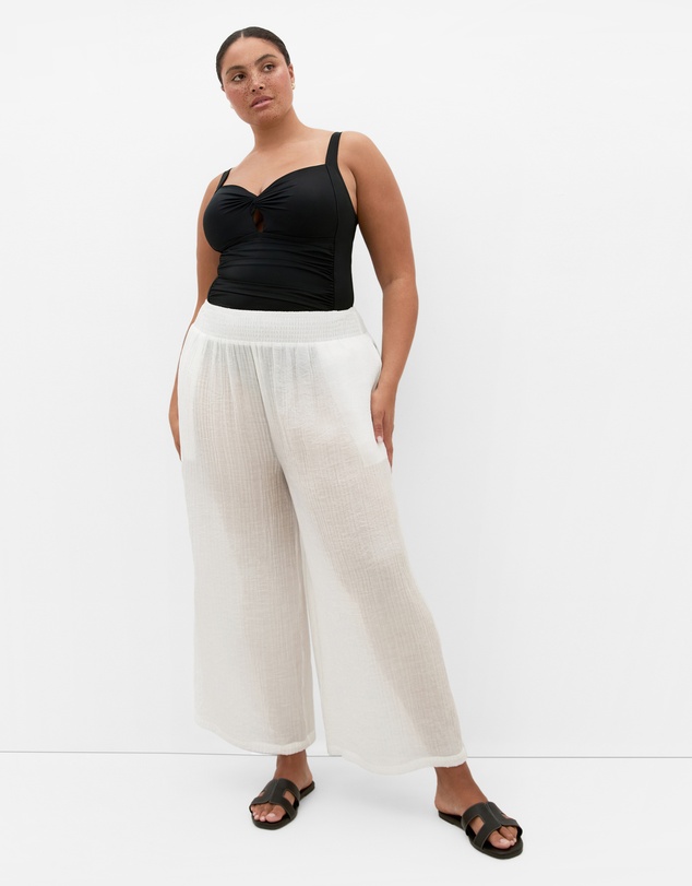 City Chic - Plus size Maci Pant - ivory