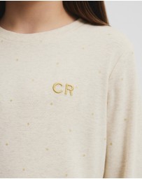 Country Road - Organically Grown Cotton Long Sleeve Curved Logo T-shirt