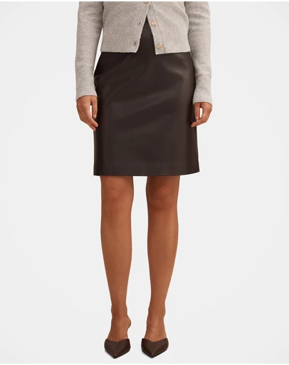 Forever New - Flora Vegan Leather Pencil Midi Skirt