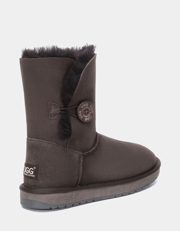 EVERAU - Australian Shepherd Ugg Short Button Sheepskin Upper UGG Boots