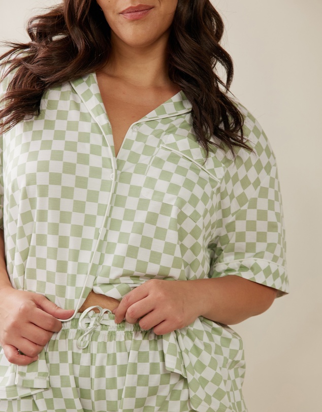 Atmos&Here Curvy - Ellie Soft Check PJ Set