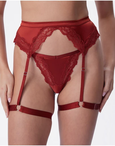 Bras N Things - Night Games Sweetest Touch Suspender - Dark Brown