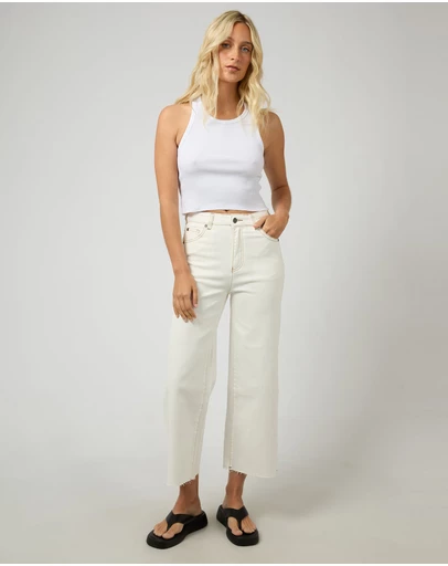 All About Eve - Charlie High Rise Wide Leg Jean Vintage White