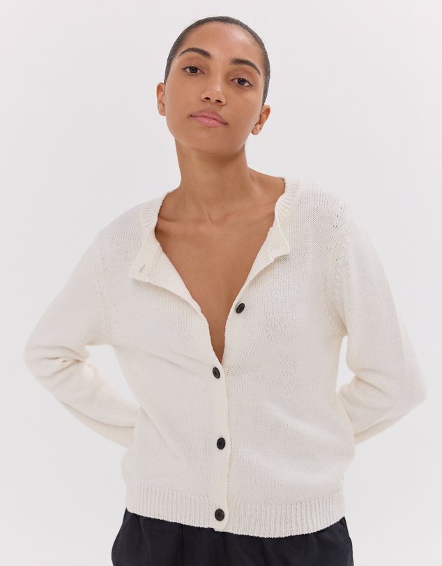 Cloth & Co. - The Vintage Cardigan | White