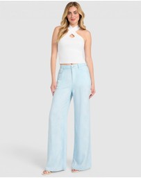 GUESS - High-Rise Bellflower Wide Leg Pants