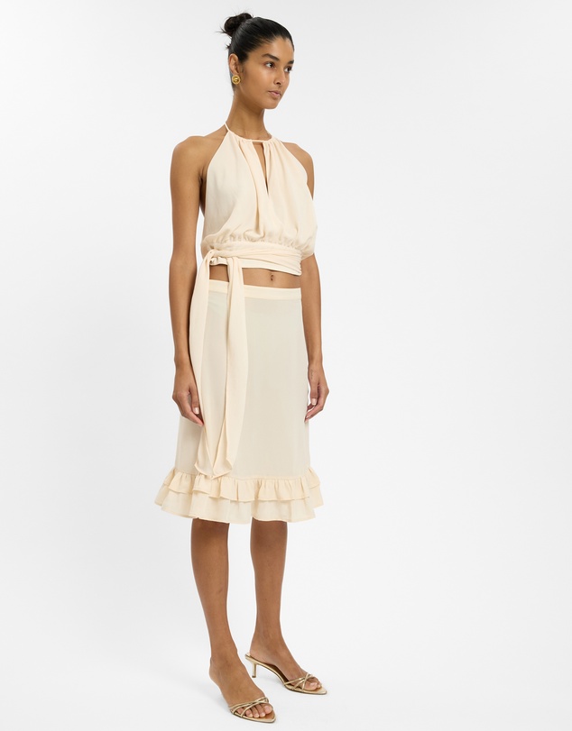 With Harper Lu - Frill Midi Skirt