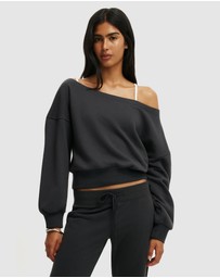 Cotton On - Relaxed Off Shoulder Sweatshirt