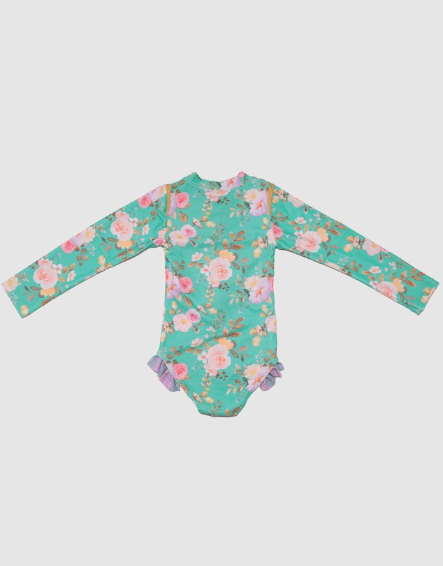 Olga Valentine - Long Sleeve Zip One Piece Swimsuit 