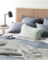 Aura Home - Evie Stonewash Organic Cotton European Pillowcase