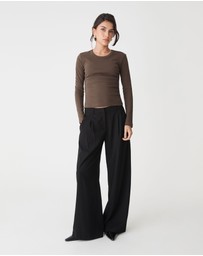 Forcast - Devon Long Sleeve Rib Tee