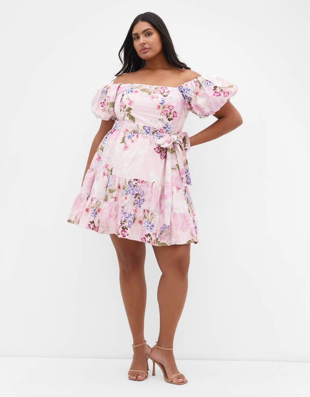 City Chic - Aliyah Print Mini Dress