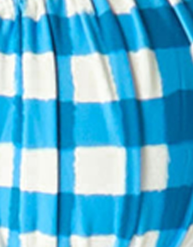 Kate Spade - Gingham Underwired Shirred Bandeau Bikini Top