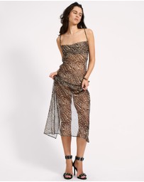 ONE TEASPOON - Jagger Maxi Slip Dress - Leopard Print
