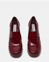 Steve Madden - Munday Wine Leather Loafers