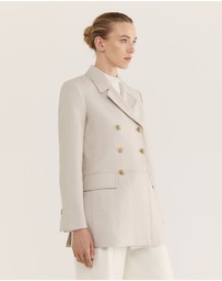 SABA - Prudence Wool Check Coat