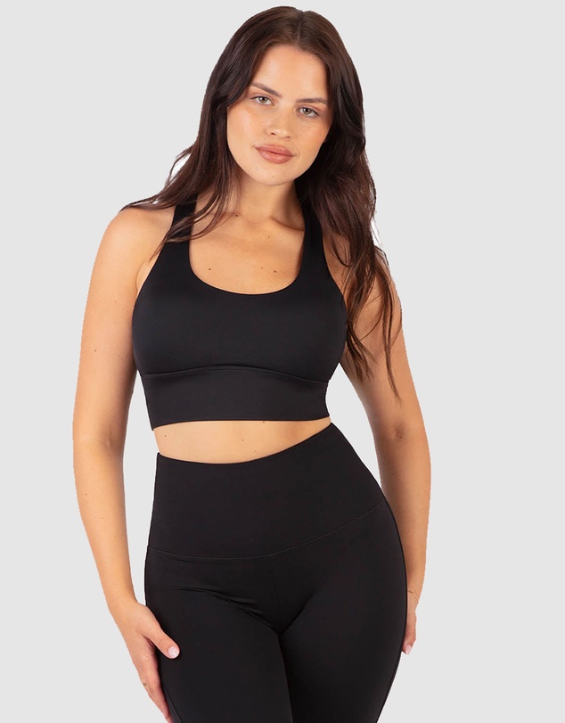 B Free Intimate Apparel - Mesh Racer Long Line Sports Bra (B-C-D-DD-E) Cup