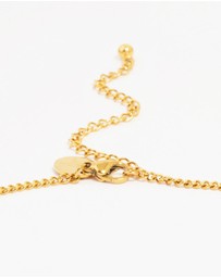 Lovisa - Waterproof Gold Plated Stainless Steel Cubic Zirconia Evil Eye Pendant Necklace