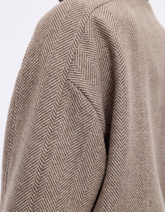 Minima Esenciales - Lucia Wool Blend Funnel Neck Jacket