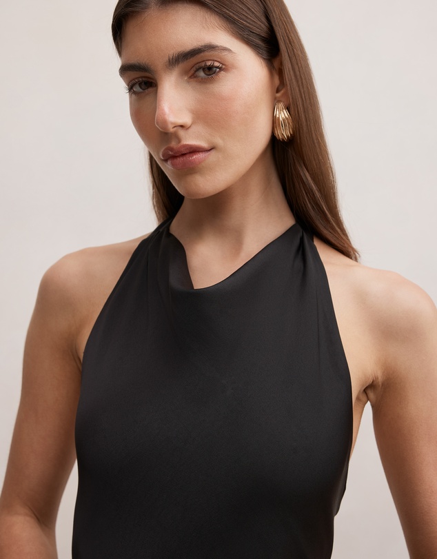 Forever New - Drew Halter Neck Back Tie Maxi Dress