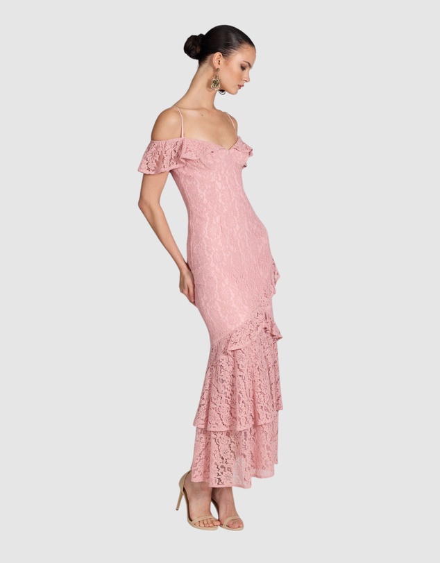 Romance by Honey and Beau - Trianna Off Shoulder Lace Dress