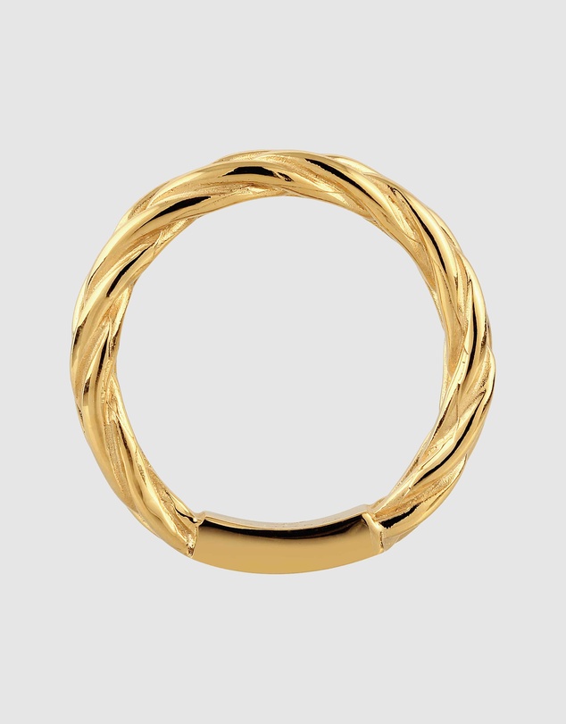 Kuzzoi - ICONIC EXCLUSIVE - Braided Band Ring in Gold-Plated 925 Sterling Silver