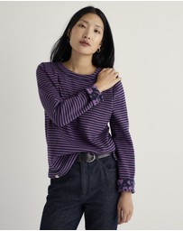 Seasalt - Seasalt Cornwall Blue Gwennol Jacquard Jersey Top