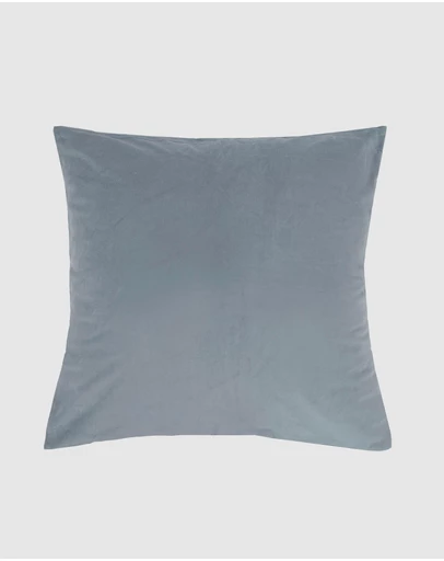 Bambury - Euro Pillowcase Velvet Steel Blue