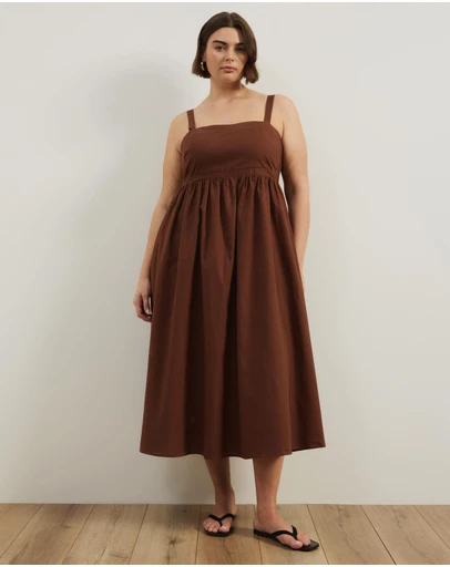 Atmos&Here Curvy - Fern Empire Line Midi Dress