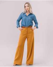 Youmsara - The Freya Wide Leg Knit Pants