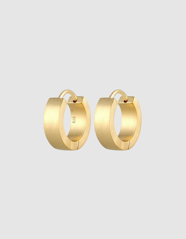 Kuzzoi - ICONIC EXCLUSIVE - Classic Hoop Earrings in Gold-Plated 925 Sterling Silver