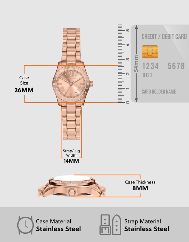 Michael Kors - Lexington Rose Gold Analogue Watch
