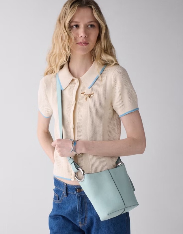 Kate Spade - Halo Fine Grain Leather And Suede Mini Bucket Bag