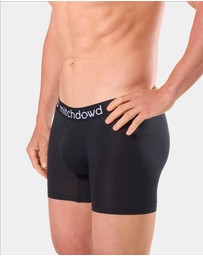 Mitch Dowd - Mens Bamboo Comfort Long Leg Trunk 3 Pack - Black