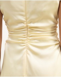 Atmos&Here - Quinn Satin Midi Dress With Lace Trim