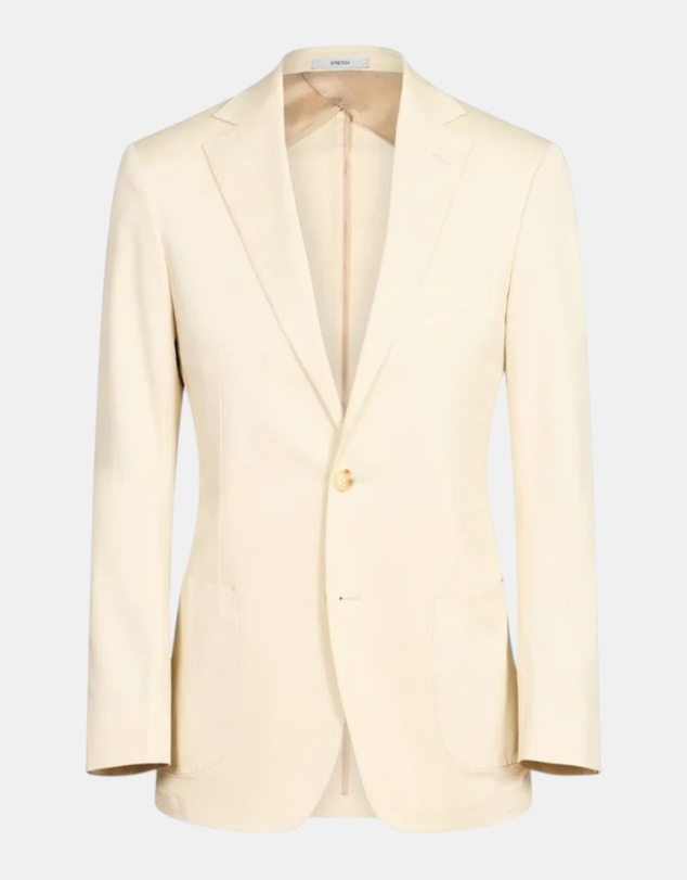Henry Bucks - SARTORIAL EDGE Slim Stretch Blazer ECRU REG