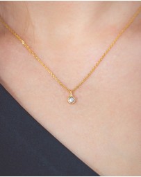 Georgini - Natural Topaz And Diamond April Gold Pendant
