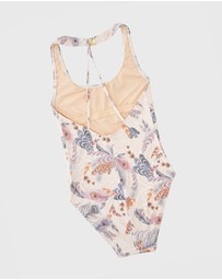 Aqua Blu Kids - Plumeria Cross Back One Piece - Teens