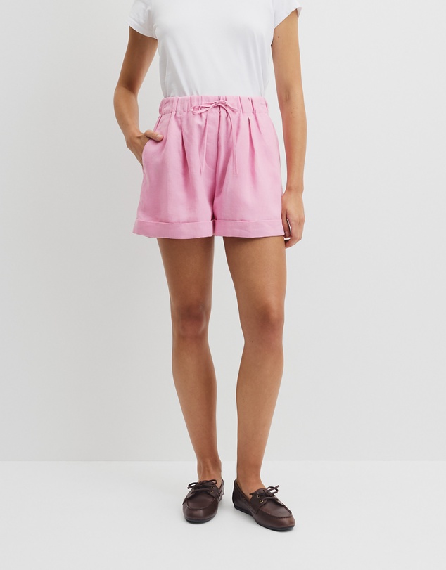 Country Road - Cuff Linen Short