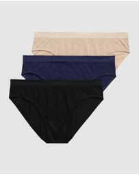 Lauren by Ralph Lauren - Monogram Mesh 3-Piece Bikini Brief Multipack