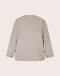 IDA+S - Liora French Silk Wool Collarless Haute Couture Suit Jacket