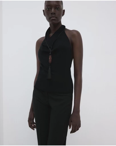 M.N.G - Halter-Neck Lyocell Top