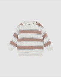 Bebe by Minihaha - Alvin Stripe Organic Knitted Jumper - Babies