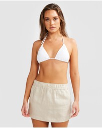 Vacay Swimwear - Sand Linen Skirt