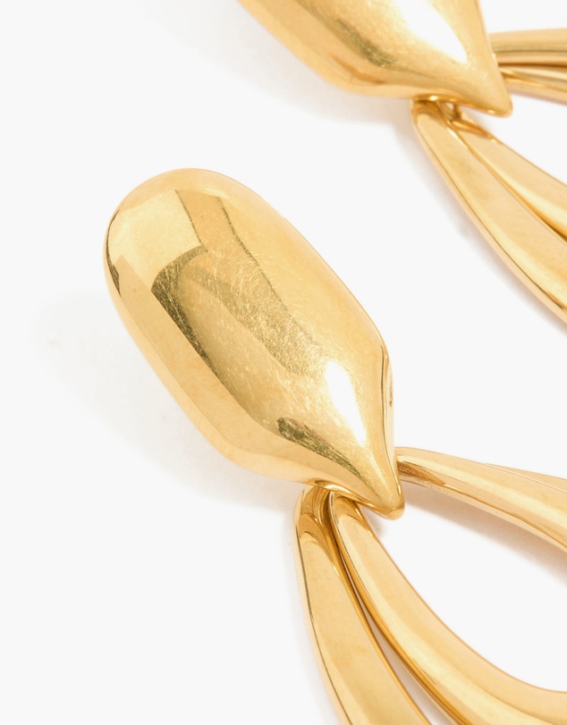 Lovisa - Waterproof Gold Plated Stainless Steel Double Doorknocker Earrings