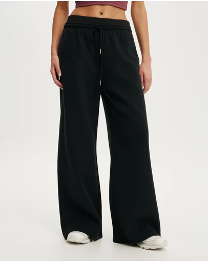 Cotton On Body Active - Plush Tie Waist Wide Leg Sweatpants