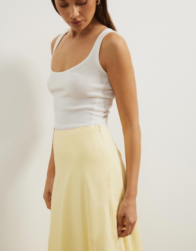 Atmos&Here - Celina Linen Blend Midi Skirt