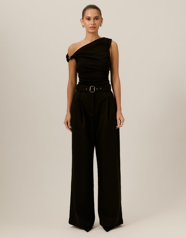 Tussah - Nora Belted Pleated Wide Leg Pants