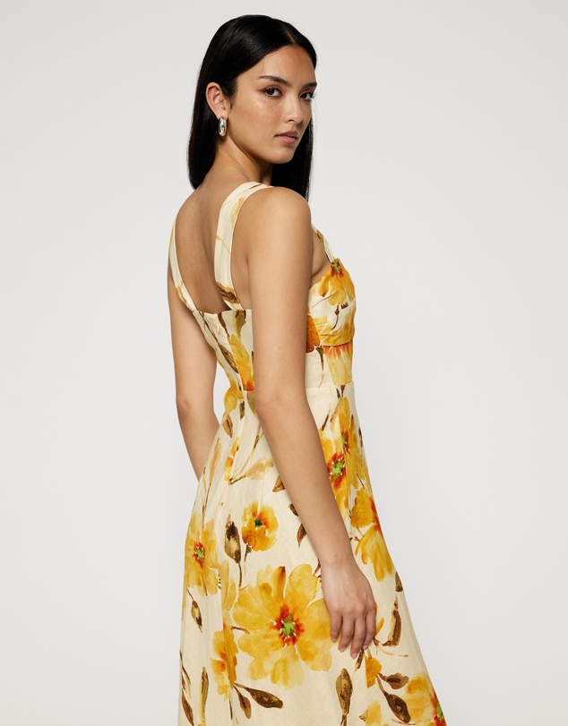 Lover - Neroli Twist Bust Midi Dress