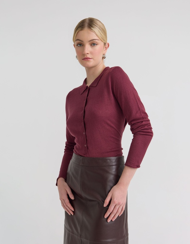 Oxford - Edwina Silk Blend Polo Collar Knit